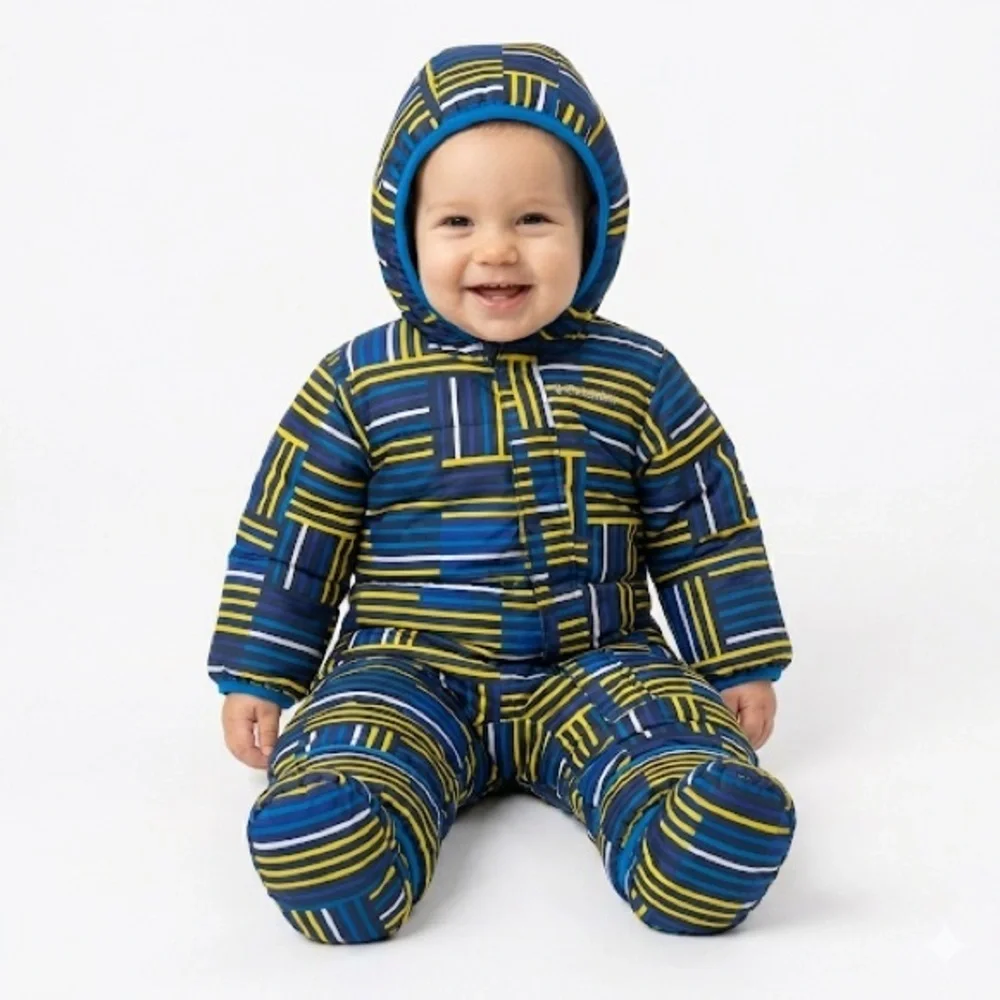 Columbia Baby Duck Down Snow Suit Hooded 12 18 Months